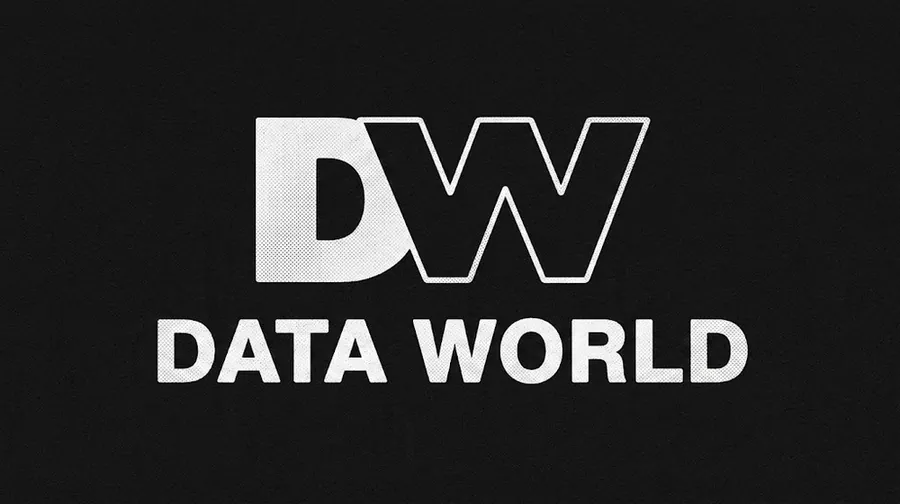 Data World — the original DW wordmark, 1984