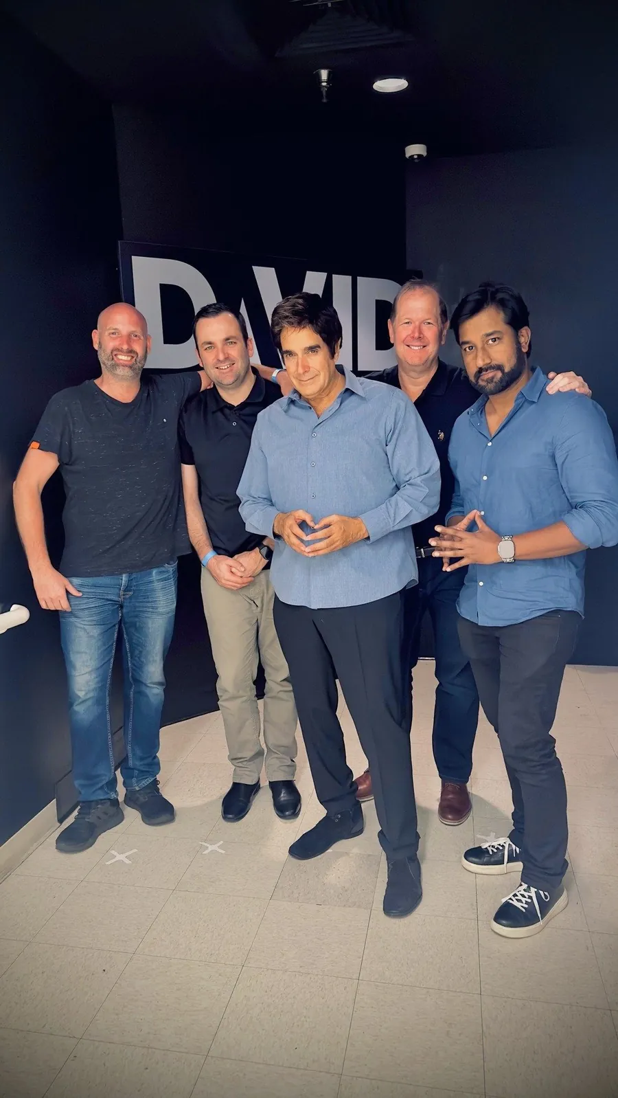 The Illuminati Magic team with David Copperfield at his Las Vegas studio.